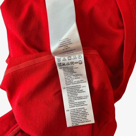 SN Super.Natural Base Layer Top Red Size S Long Sleeve Pullover Wool Blend - Picture 6 of 7
